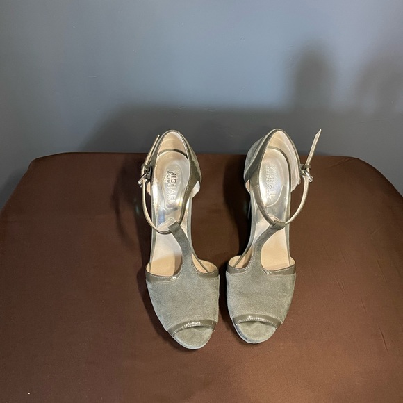 Michael Kors Gray Suede Heels - Picture 1 of 4